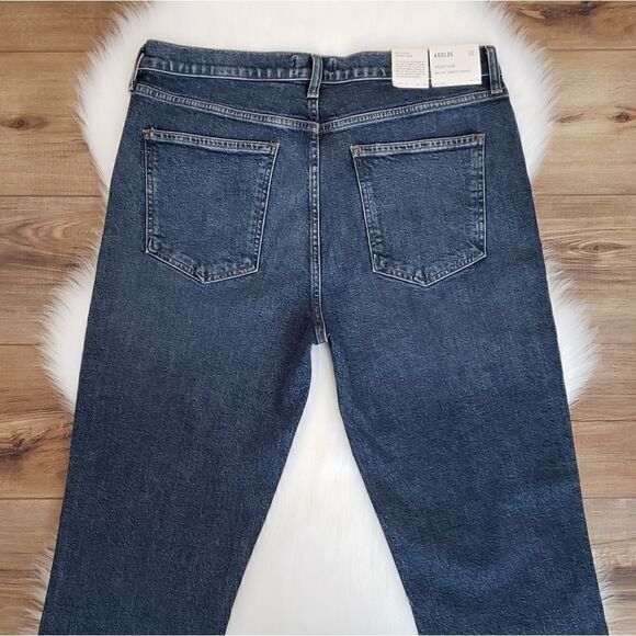 Agolde Wilder Mid-Rise Straight Leg Denim Jeans In Hype Size 32 NWT - Picture 10 of 14
